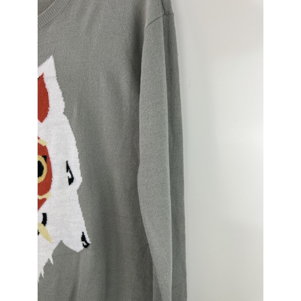 Her Universe Princess Mononoke Mask Sweater Lightweight Gray Size Medium - Picture 6 of 12